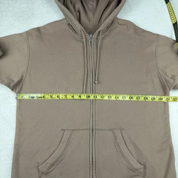 Hollister Full Zip Hoodie Sweatshirt Jacket Womens Size XS Brown Oversized - Picture 13 of 15